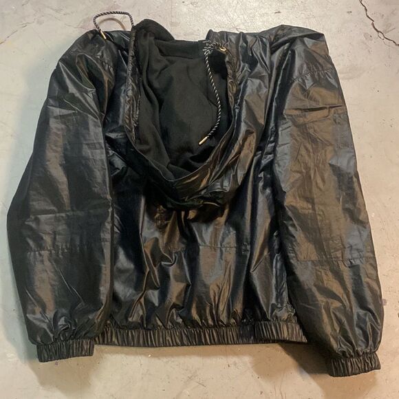 Xs Anorak black and gold new balance windbreaker pullover half zip jacket - Picture 3 of 5